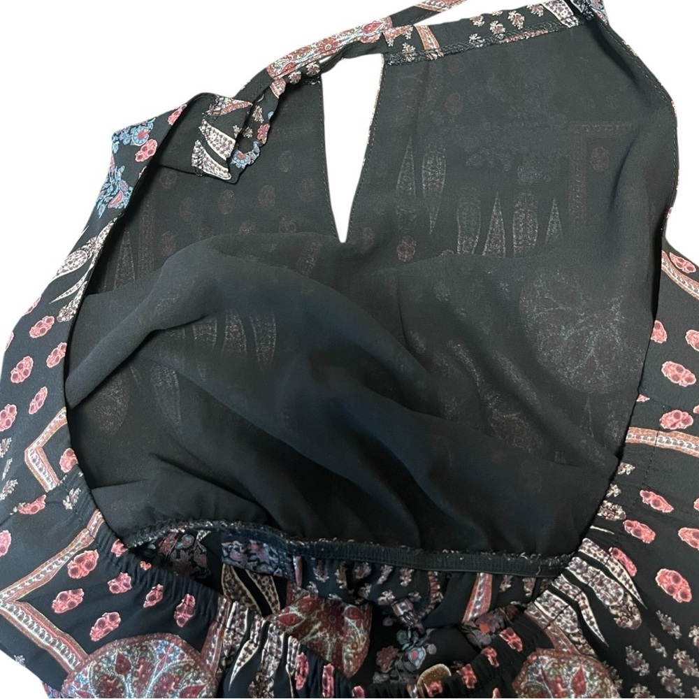 Veronica M Geometric Black and Pink Halter Jumpsuit Size XS - Picture 11 of 16
